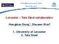 HPC Midlands - University of Leicester and Tata Steel HPC Collaboration