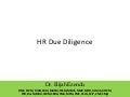 HR Due Diligence