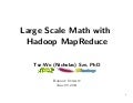 Large Scale Math with Hadoop MapReduce