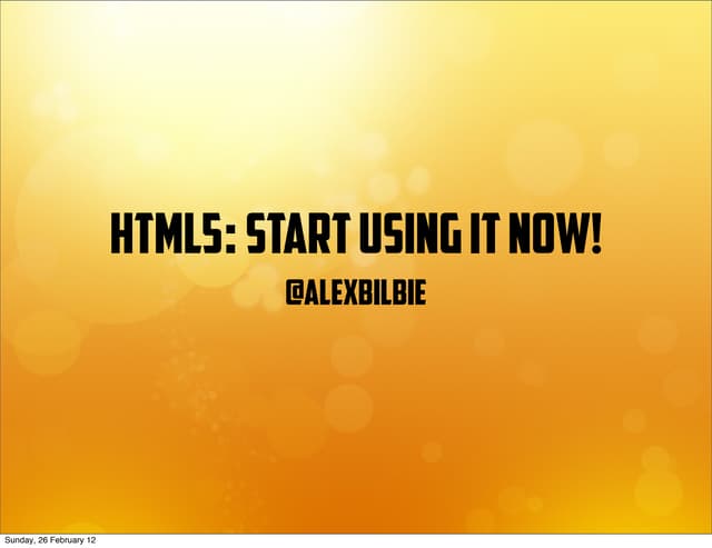 Introduction to HTML5