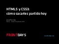 HTML5 y CSS3: como sacarles partido hoy