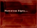 Humorous Signs