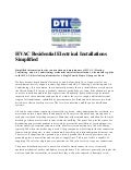 Hvac residential electrical installations simplified