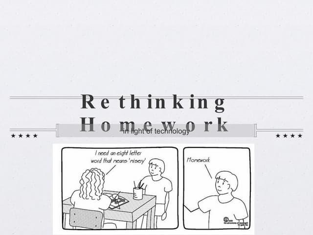 Rethinking Homework