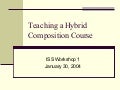 Hybrid Composition Course Training 