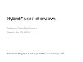 Hybrid User Interviews
