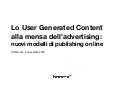 Banzai - Lo User Generated Content alla mensa dell’advertising: nuovi modelli di publishing on line