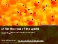 IA for the rest of the world