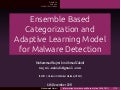 Ensembled Based Categorization and Adaptive Learning Model for Malware Detection