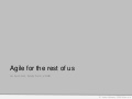 Agile for the rest of us