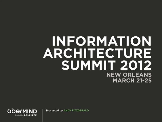 Information Architecture Summit 201...