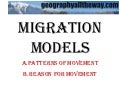 IB Geography: Population: Migration Models