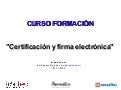 Certificación y firma electrónica