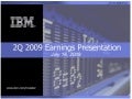 Q2 2009 Earning Report of IBM