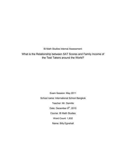 Extended Essay Ib Title Page