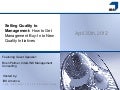 Selling Quality to Management: How to Get Management Buy-In to New Quality Initiatives