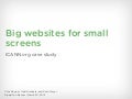 Big Websites for Small Screens: ICANN.org Case Study