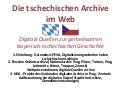 ICARUS-Lecture 1: Die tschechischen Archive im Web