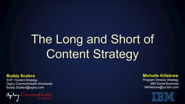 Long and Short of Content Strategy ...