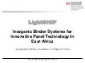 africa re:load 14 Gluth - Inorganic Binder Systems for Innovative Panel Technology in East Africa