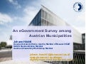 An eGovernment survey among Austrian municipalitites