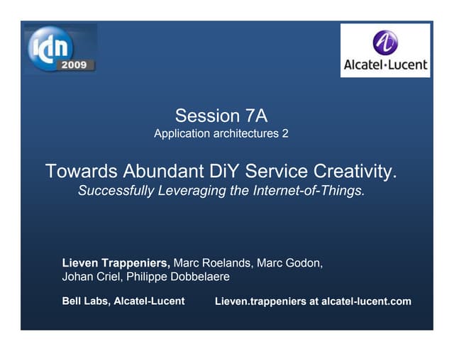 Towards Abundant Do-it-Yourself (DiY) Service Creativity in the Internet-of-Things