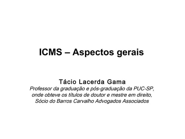 Icms – aspectos gerais   fundo branco