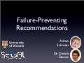 Failure-Preventing Recommendations