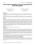 Ict and telecommunications sectoral transformation and public policy agenda - Rodrigo Lima Verde Leal, Claudio de Almeida Loural (2010)