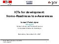 ICTs for development: from e-Readiness to e-Awareness