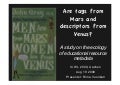Are tags from Mars and descriptors from Venus?