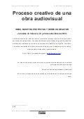 Proceso creativo de una obra audiovisual