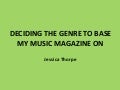 Ideas for my pop magazine and history of
