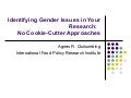 Identifying gender issues in your research