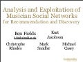 IEEE-THEMES: Analysis and Exploitation of Musician Social Networks for Recommendation and Discovery
