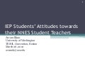 IEP Students&rsquo; Attitudes Towards Their NNES Student Teachers