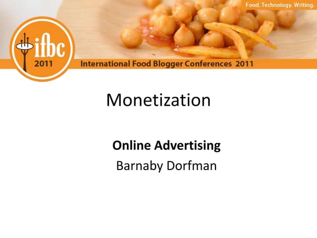 IFBC 2011 SAMO Monetization