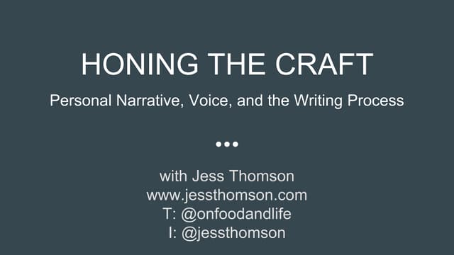 IFBC 2015: Honing the Craft by Jess...