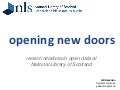 opening new doors: recent initiatives in open data at National Library of Scotland
