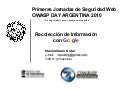Recoleccion de Informacion con Google (OWASP Argentina)