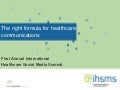 International Healthcare Social Media Summit