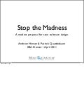 UX and Business Analysts - Stop the Madness