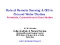 Iirs Role of Remote sensing and GIS in Ground water studies
