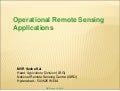 Operational Remote sensing Applications