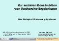 Zur sozialen Konstruktion von Recherche-Ergebnissen - Discovery-Systeme