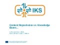 Content Repositories vs Knowledge Bases