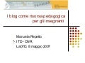 Il blog come risorsa pedagogica per gli insegnanti