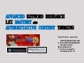 Advanced Keyword Research, LSI Mastery and Authoritative Content Theming - Iloilo SEO Conference
