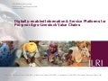 Digitally-enabled information and service platforms for  pro-poor agro-livestock value chains