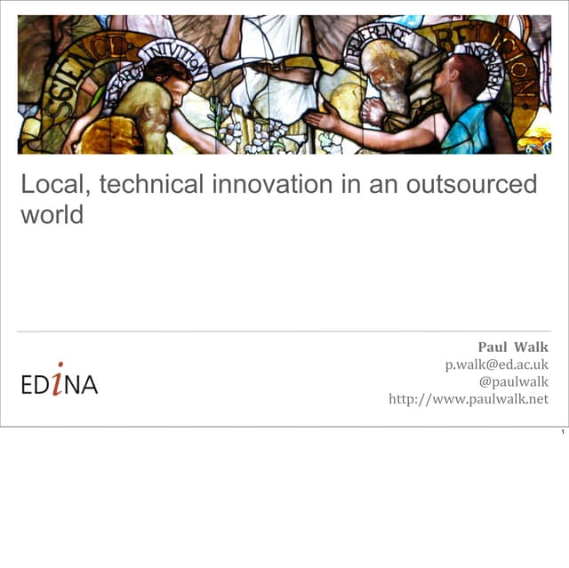 Local, technical innovation in an o...